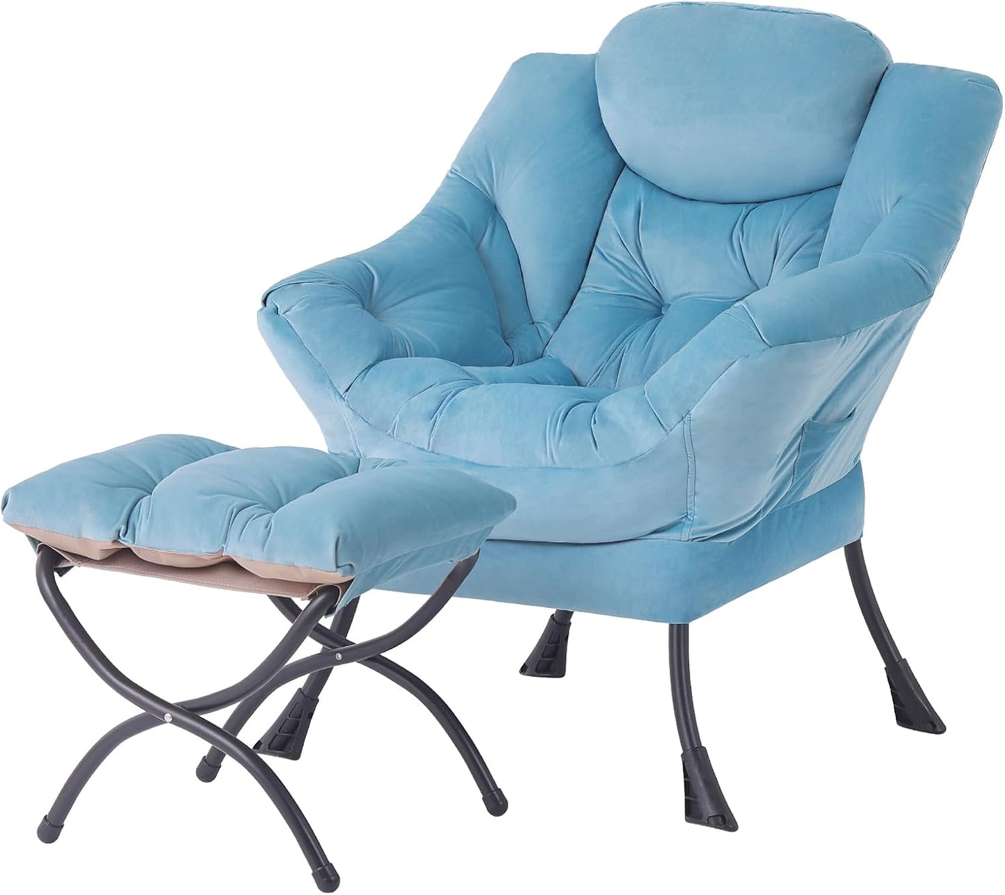 Tiita Lazy Chair with Ottoman for Comfy Living Room Relaxation