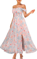 Summer Floral A Line Maxi Dress - Convertible Sleeveless or Off