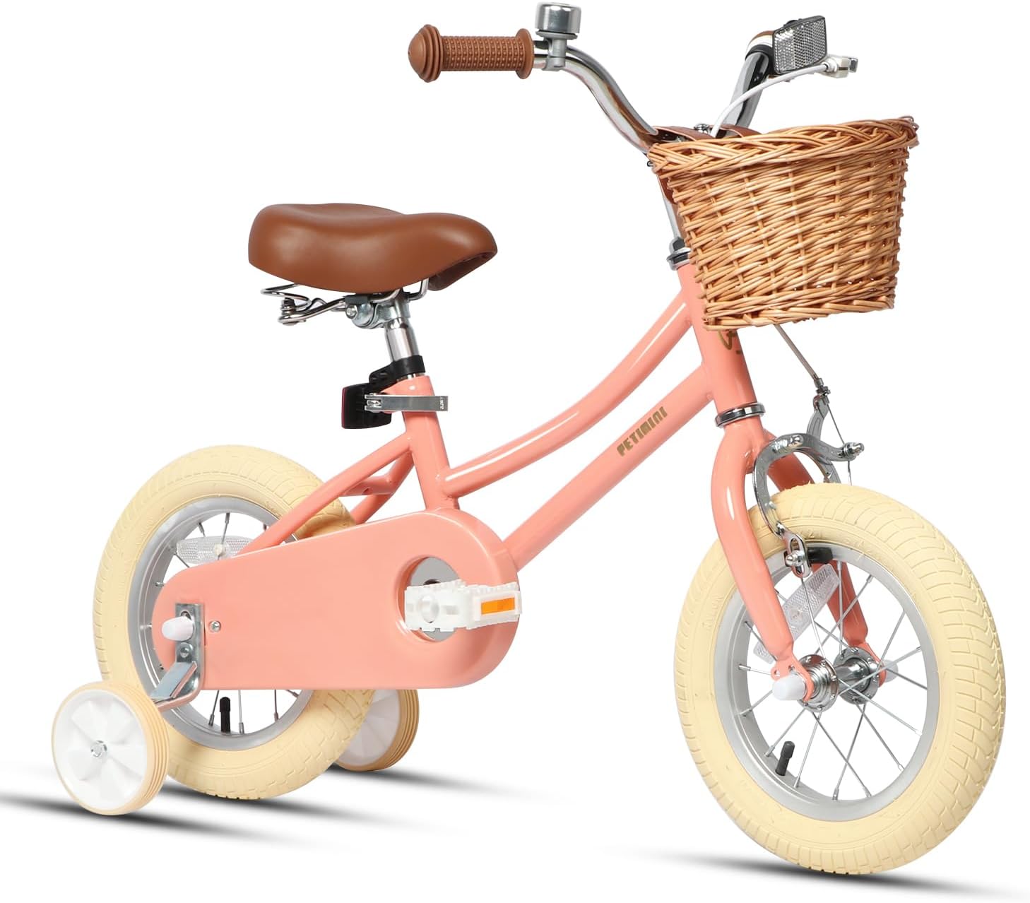 Petimini Girls Bike with Basket for Kids 2-12 Years Old