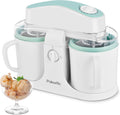 Pukomc Ice Cream Maker Machine for Home Use - Dual Bowl Home Ice Cream