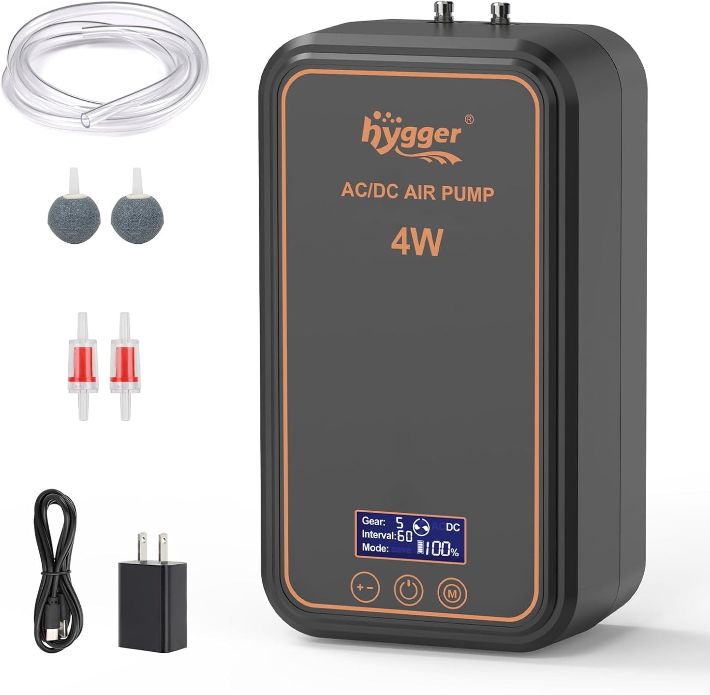 Rechargeable Aquarium Air Pump for Fish Tank up to 200 Gallons