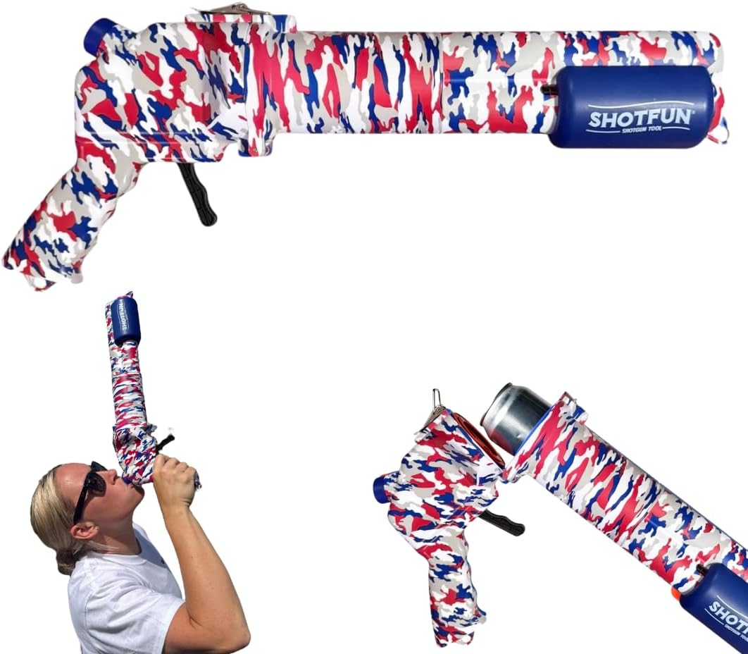 Shotfun RWB Camo - Innovative Shotgun Tool for 12 oz Cans