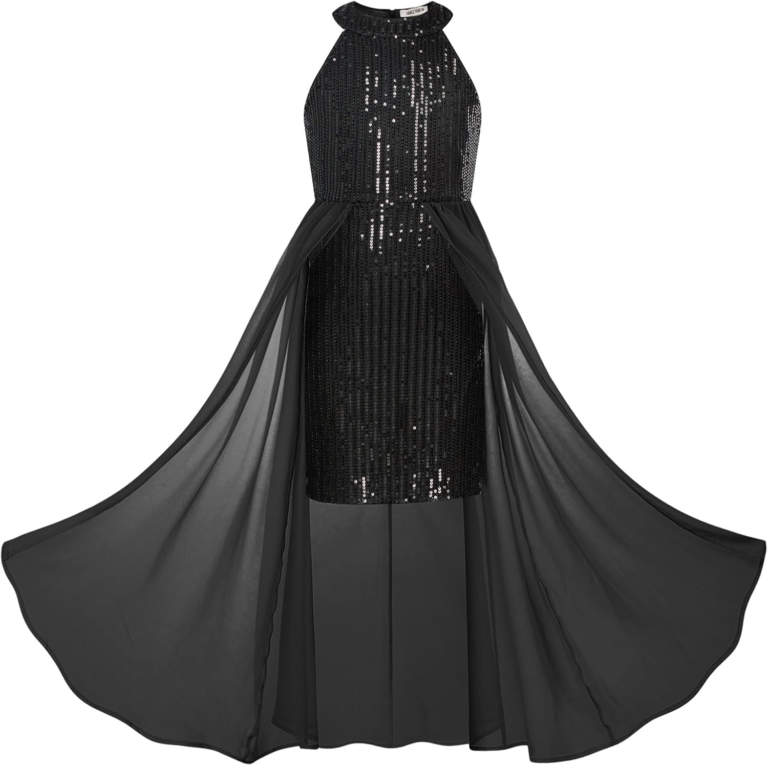 Girls Halter Neck Sequin Dress for Parties and Birthdays