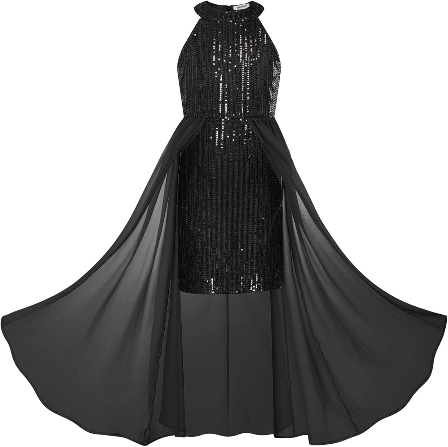 Girls Halter Neck Sequin Dress for Parties and Birthdays