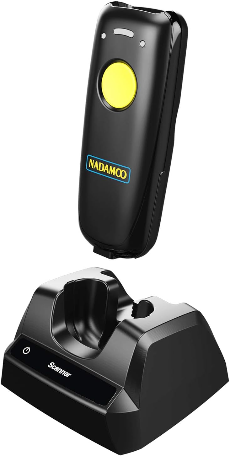 NADAMOO 2D Wireless Barcode Scanner with Charging Dock for Easy Use