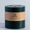 MOZEAL Extra Large Dark Green Pillar Candle for Home Decor