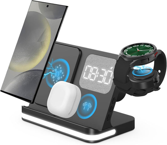 4-in-1 Wireless Charger: Charge Multiple Devices Easily!