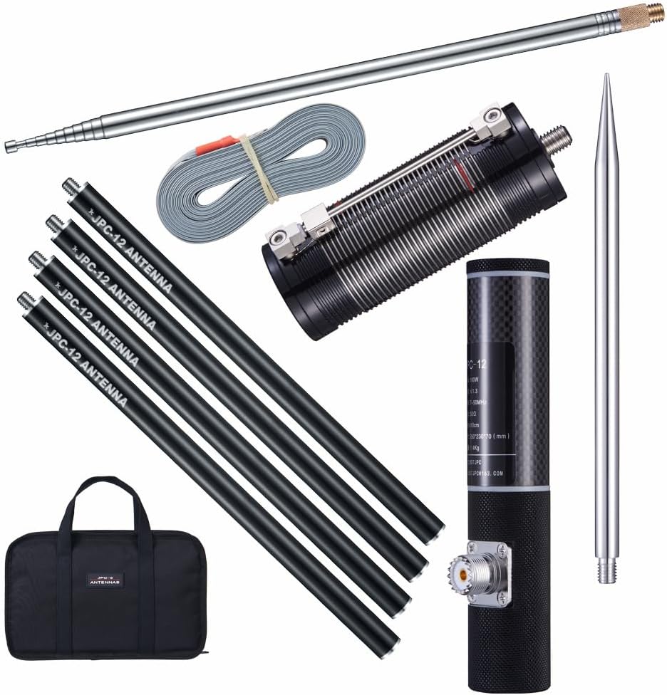 JPC-12 HF Antenna for Ham Radio - Portable All Band Vertical