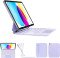 Purple iPad 11th/10th Gen Keyboard Case - Backlit Magic Keys