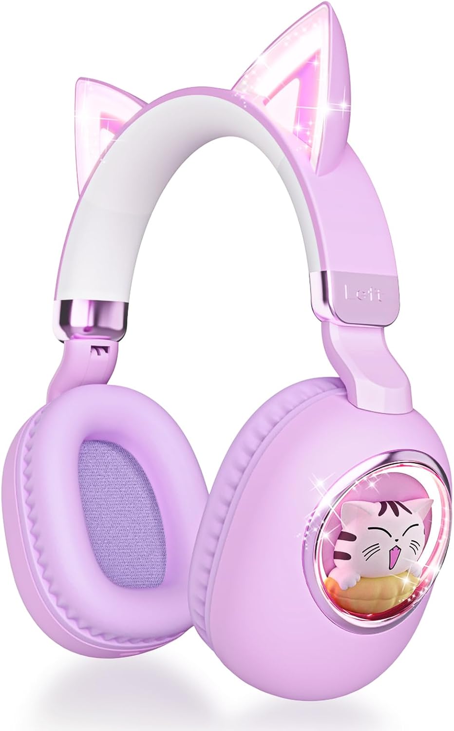 Cat Ear Headphones for Kids - Bluetooth 5.4 Noise Cancelling