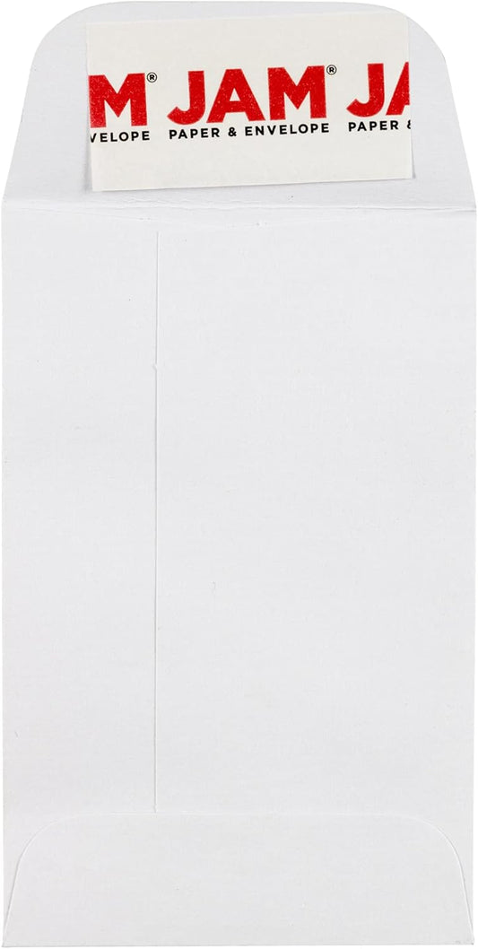 JAM PAPER Coin Business Envelopes with Peel and Seal Closure