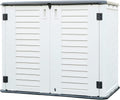 Outdoor Storage Shed Horizontal Box 26 Cubic Ft - Weatherproof Garden