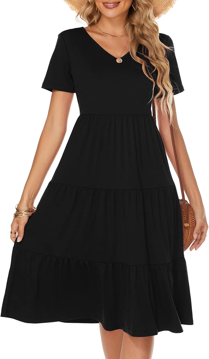 Berydress Women's Casual Summer Tiered Midi Dress for All Occasions