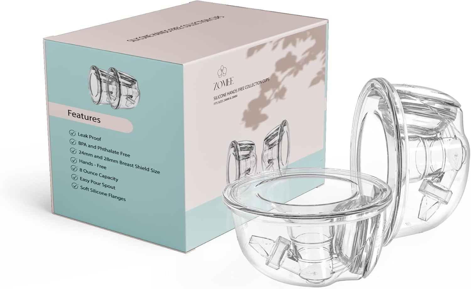 Zomee Hands-Free Collection Cups for Comfortable Pumping