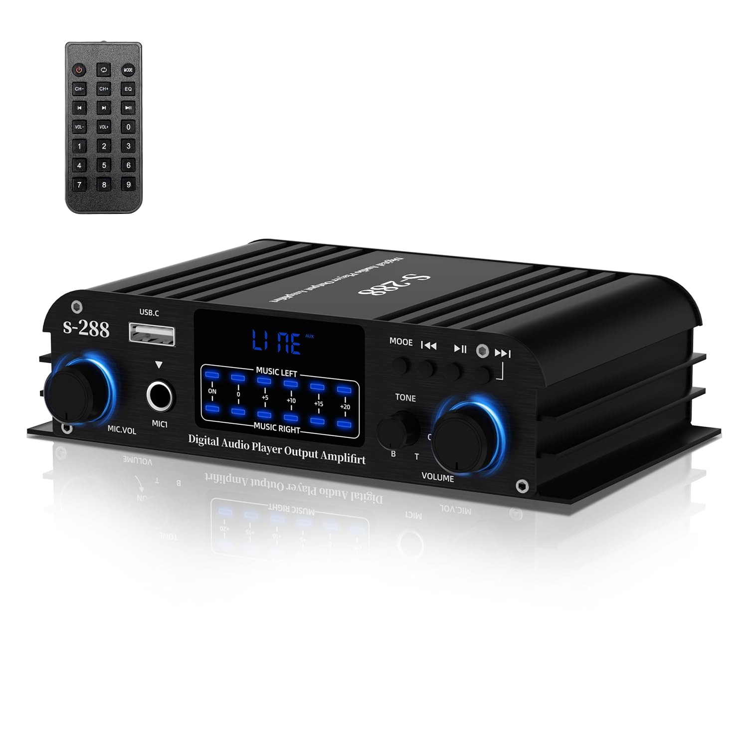 1200W Amplifier Home Audio 4 Channel for Powerful Sound