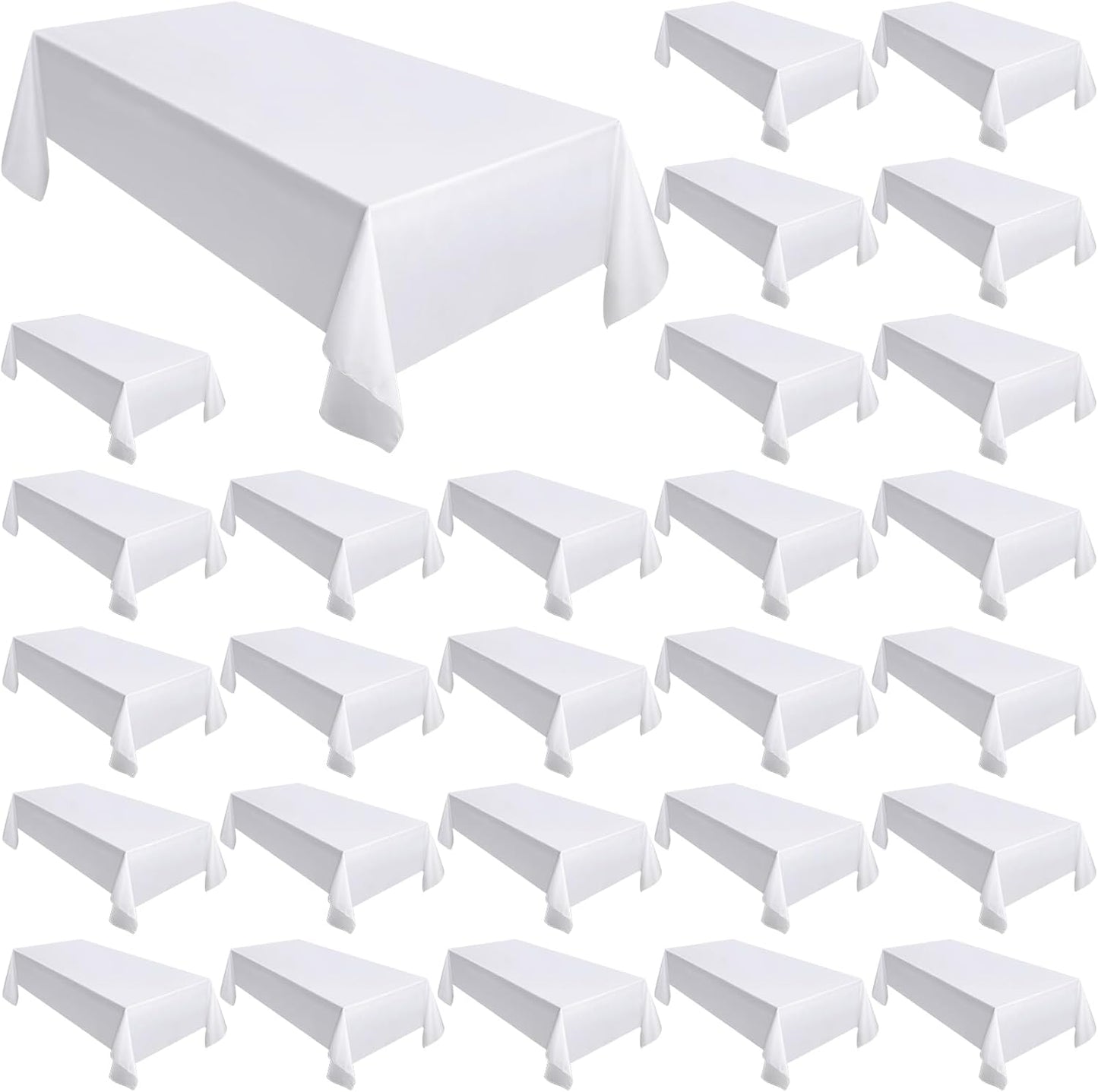 Moukeren 30 Pack Rectangle Tablecloths for Elegant Events