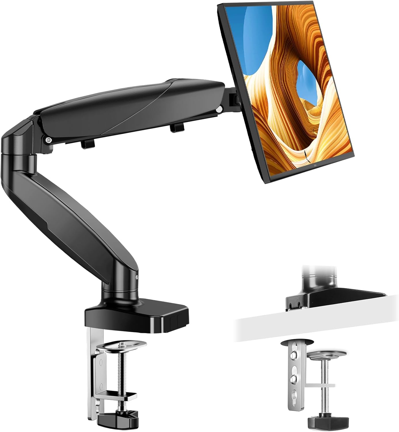 Adjustable Gas Spring Monitor Mount for Ultra Wide Screens – GearMustHave