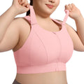 High Impact Sports Bras for Women Adjustable Zip Front Plus Size 3D