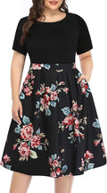 Pinup Fashion Women's Plus Size Midi Dresses for Summer Parties