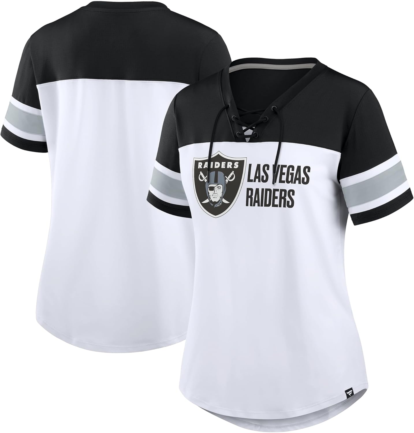 Fanatics Women's NFL Athena Rhinestone Lace-Up V-Neck T-Shirt Review