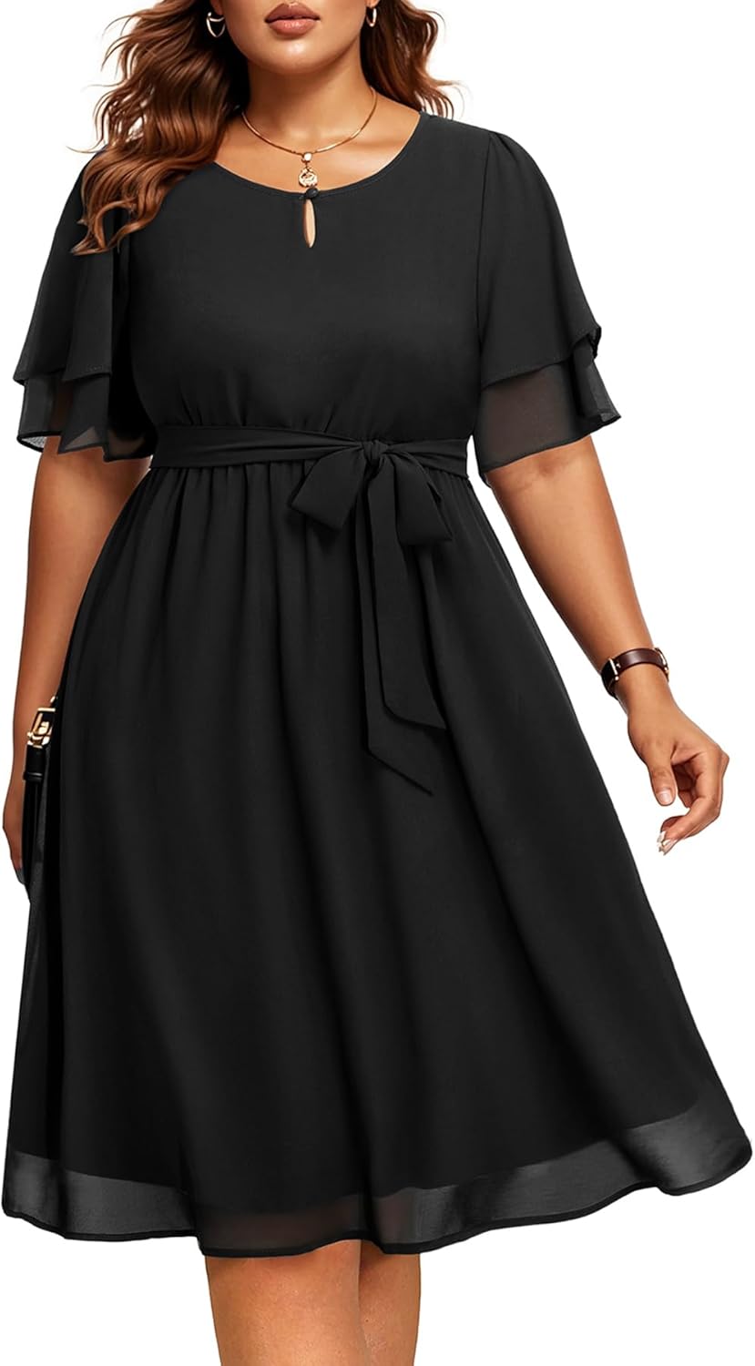Chic Plus Size Chiffon Dresses for Wedding Guests and More