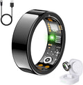 Health Tracker Ring for Women & Men Black Size 12 - Smart Ring