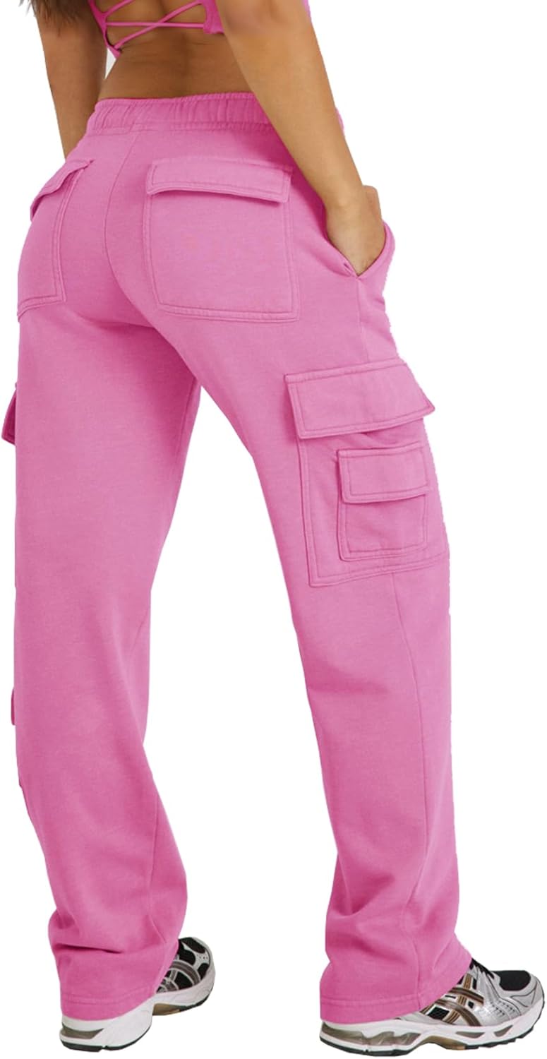 Waitfairy Wide Leg Sweatpants for Women with Pockets and Comfort