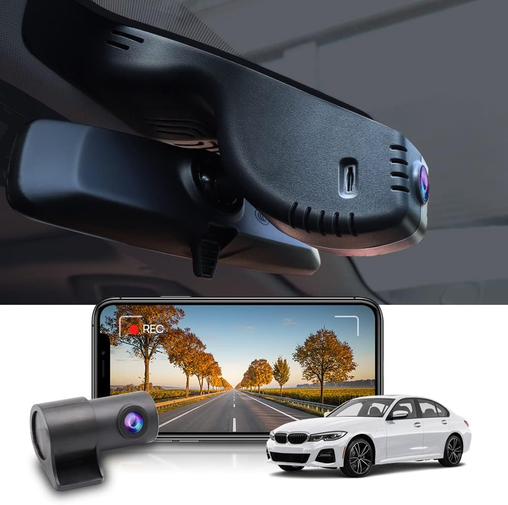 Fitcamx 2160P Front and 1080P Rear Dash Cam for BMW 3 4 Series