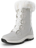 Women's Waterproof Winter Snow Boots Mid Calf - Faux Fur Insulated