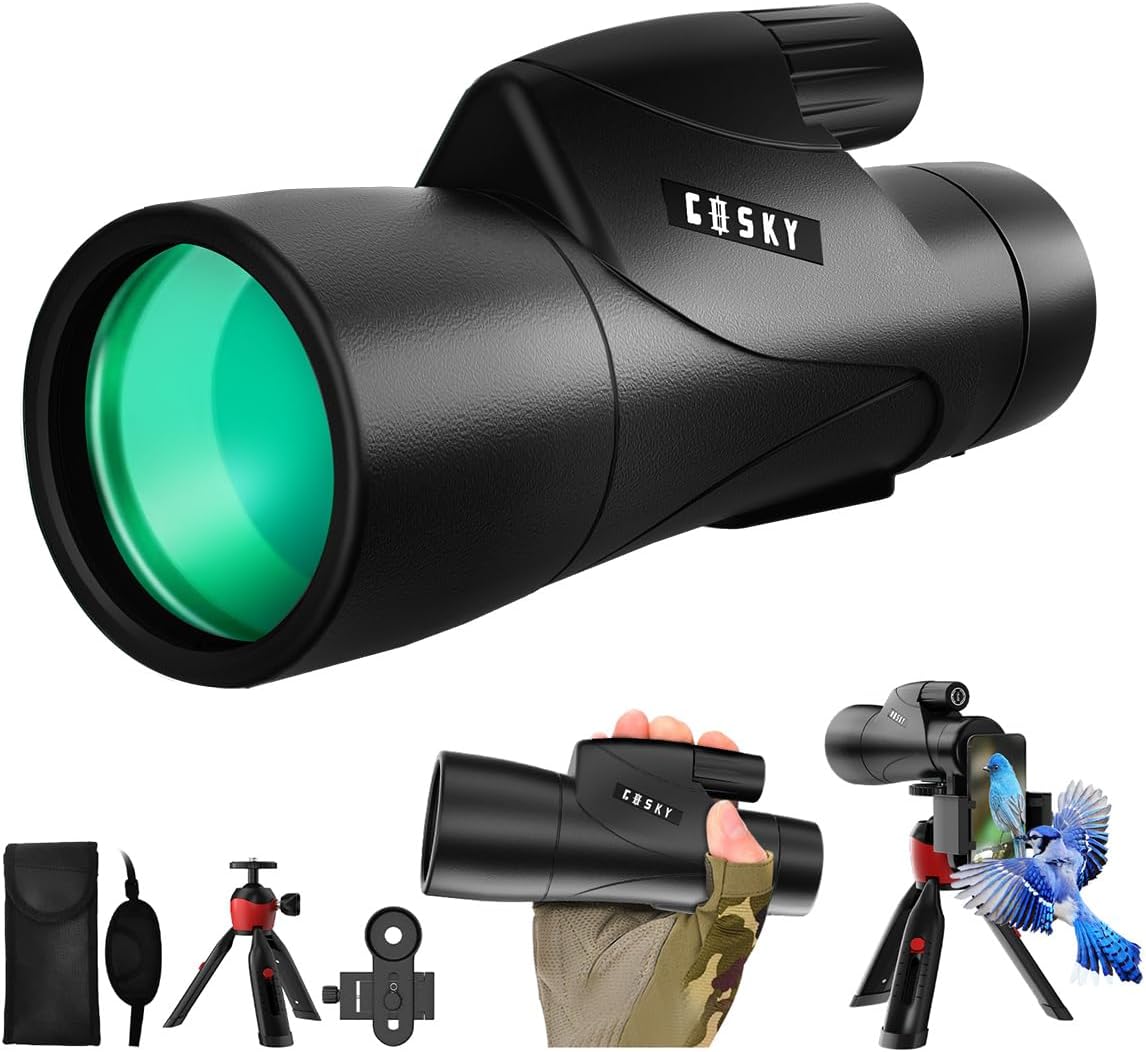 Gosky Monocular Telescope 15x55 HD for Bird Watching and Hunting