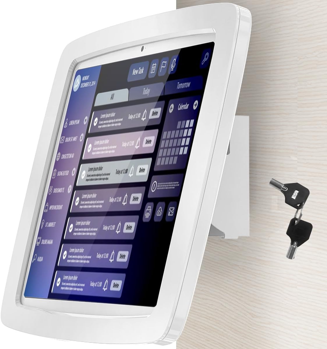 Tablet Wall Mount Lockable Anti Theft Security for iPad Models