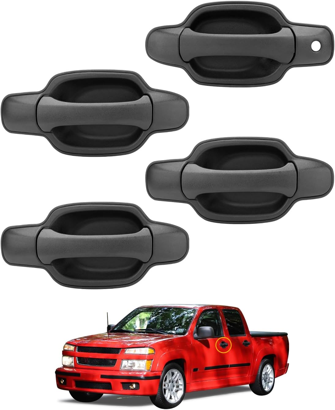 Outside Door Handle Set for 2004-2012 Chevy Colorado & GMC