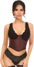 Lavish Brocade Open Cup Waist Cincher for Stunning Curves