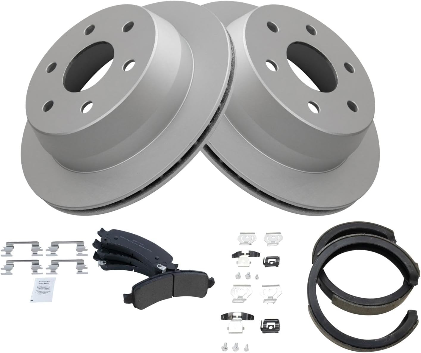TRQ Rear Brake Pad & Rotor Kit for Cadillac Escalade & More