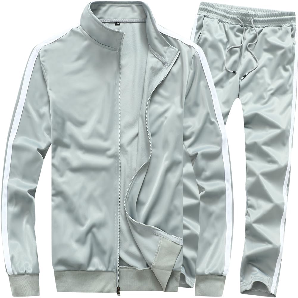 MACHLAB Men's Activewear Full Zip Warm Tracksuit Sports Set