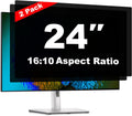 24 Inch Computer Privacy Screen Shield [2 Pack] - Anti-Glare Blue