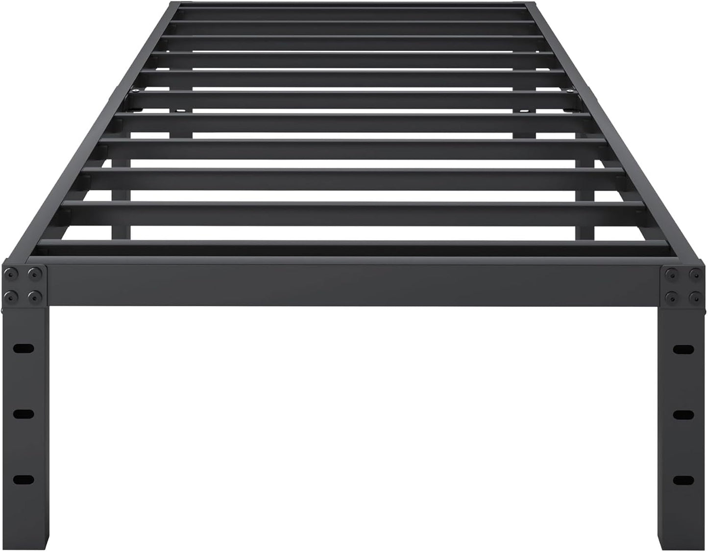 Twin Bed Frame with Heavy Duty Slat Support for Comfort