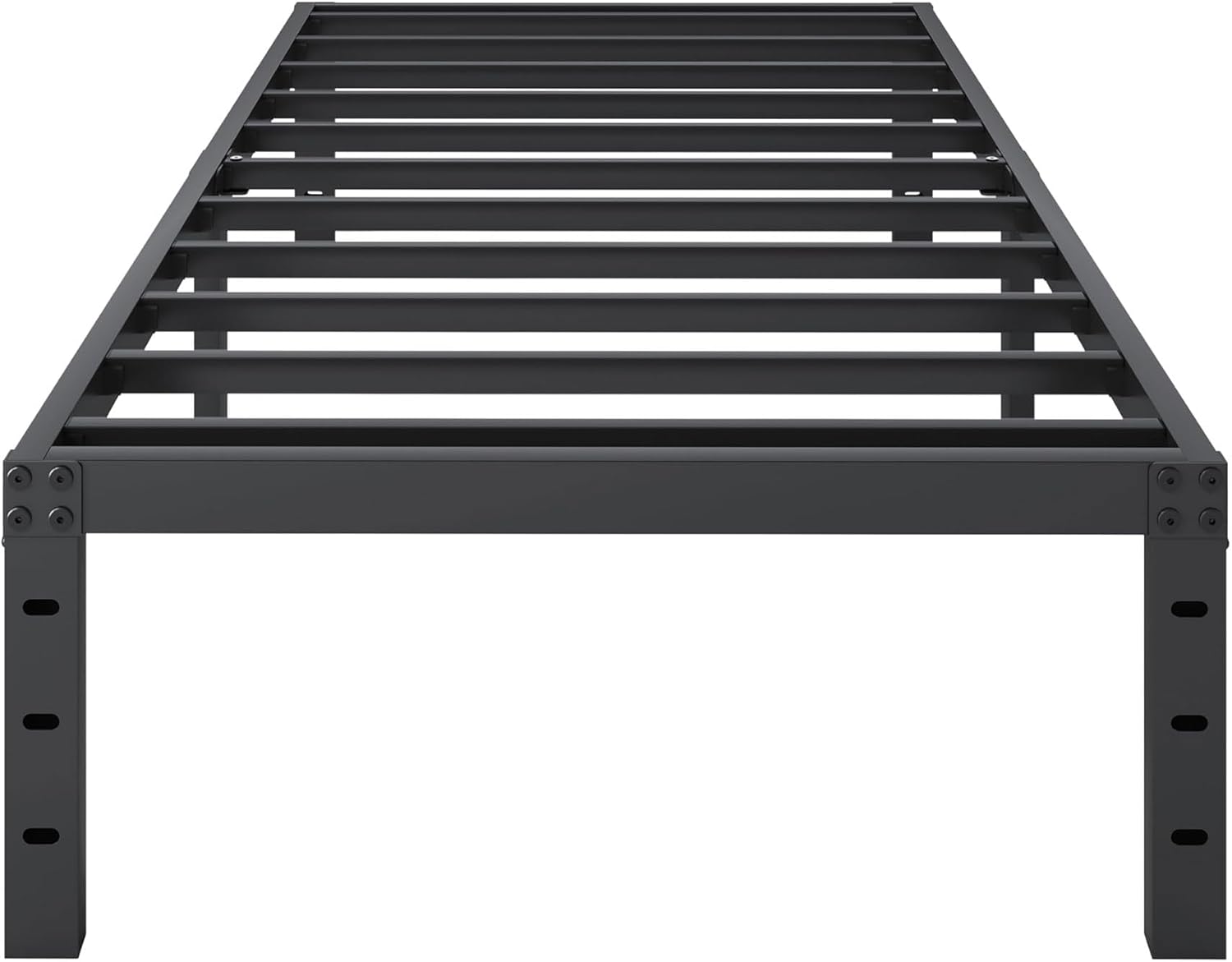 Twin Bed Frame with Heavy Duty Slat Support for Comfort