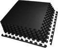 Exercise Equipment Mats 0.56in Thick 24 Sq Ft Interlocking - Durable