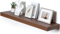 12 Inch Deep Floating Shelves 48W x 12D Rustic Walnut - Deep, Thick