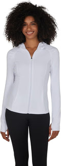 Yogalicious Full-Zip Lightweight Hooded Running Workout Yoga Lux