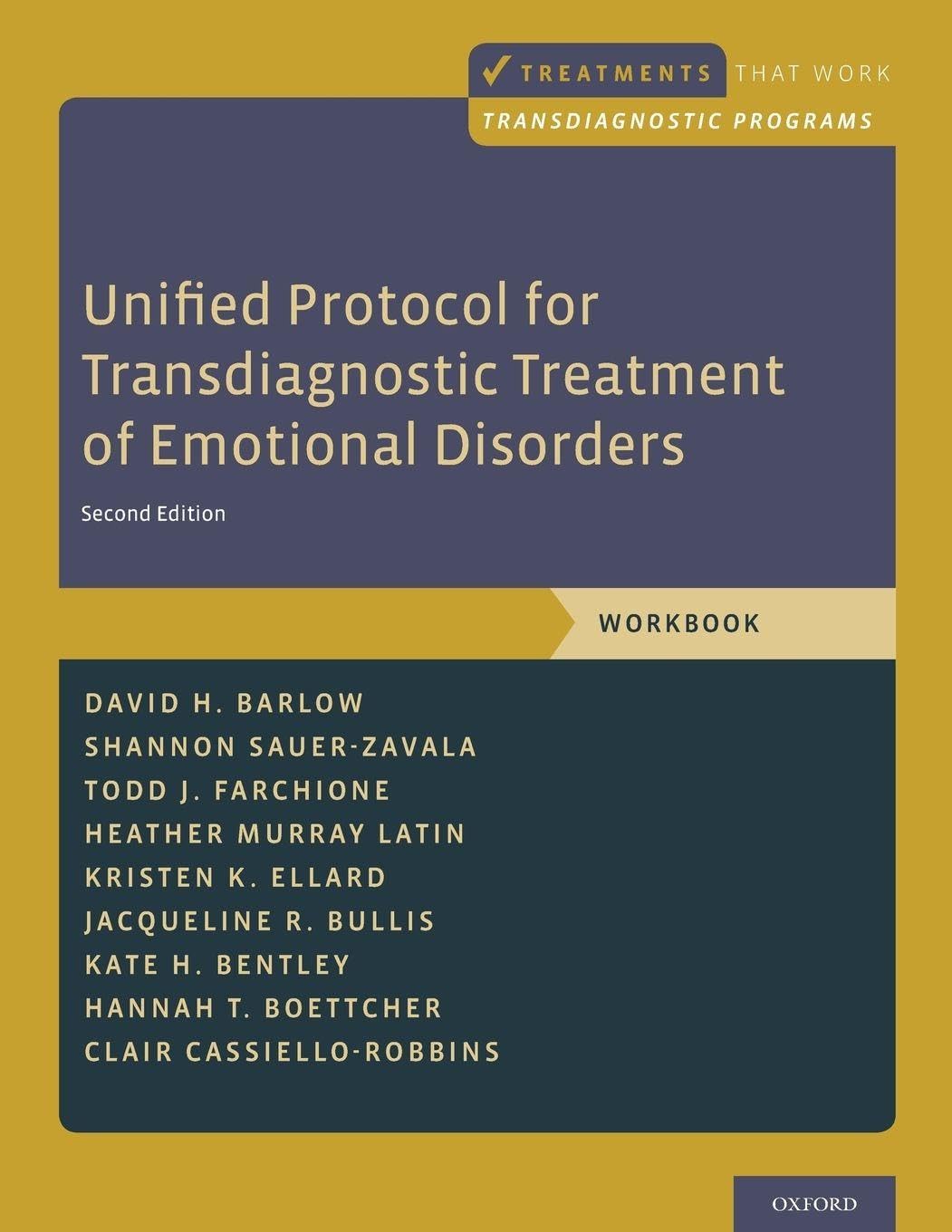 Unified Protocol for Transdiagnostic Treatment Workbook Review