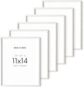 White Oak 11x14 Picture Frame Set of 6 - Minimalist Gallery Frames
