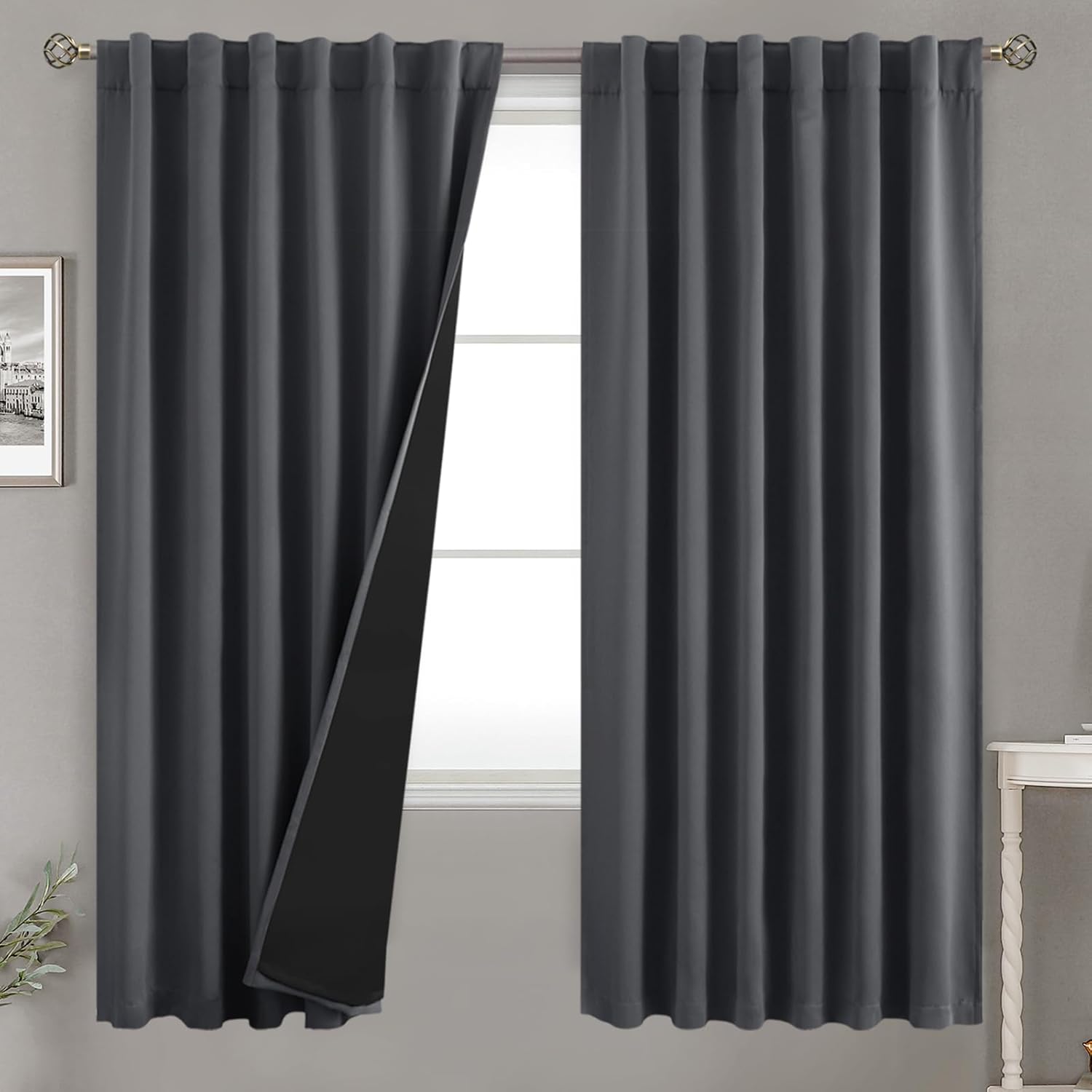 BGment 100% Room Darkening Thermal Insulated Blackout Curtains