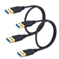 USB to USB Cable 1.5ft USB 3.0 Type A Male to Male - Short Super Speed