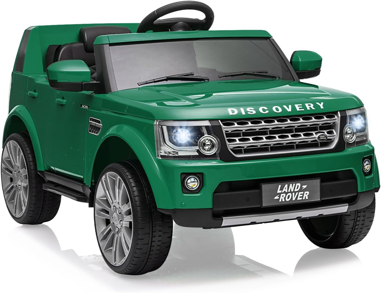 GAOMON Licensed Green Land Rover 12V Ride-On: Parent Remote, Music, LED