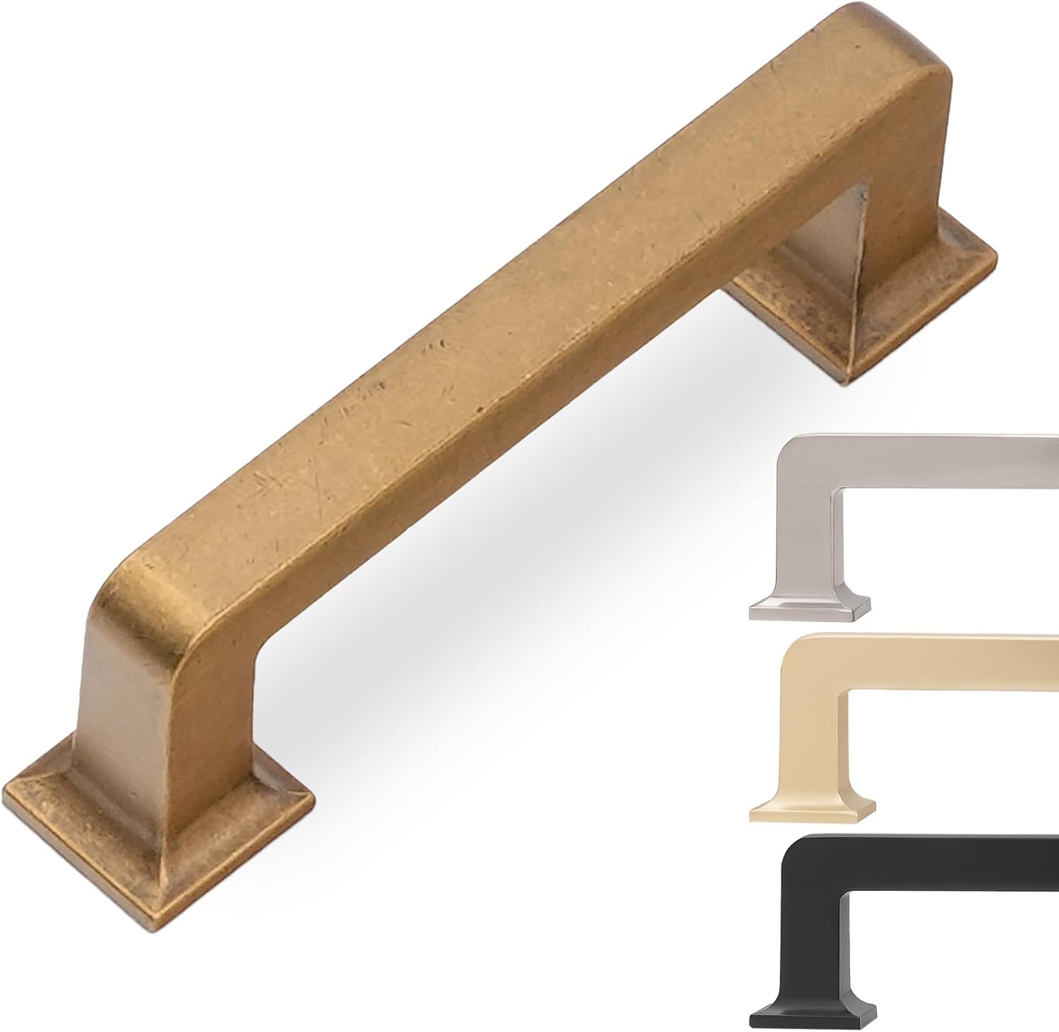 3 Inch Antique Brass Cabinet Pulls - 10 Pack Durable Handles