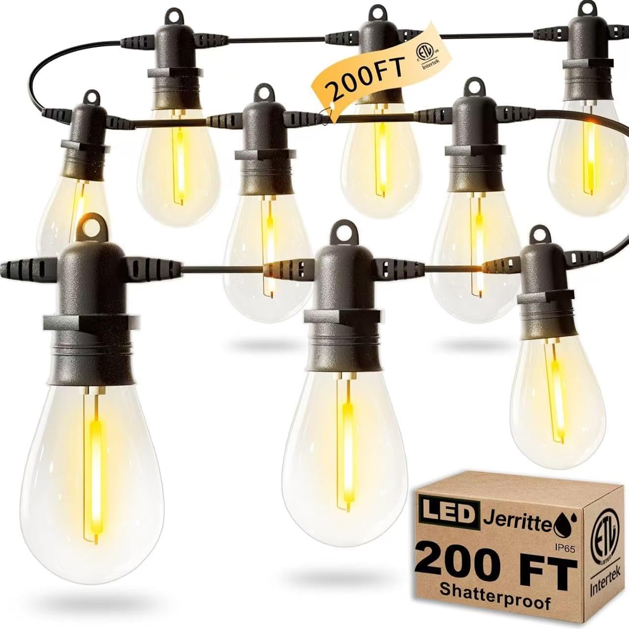 200FT LED Outdoor String Lights for Garden Decor and Ambience