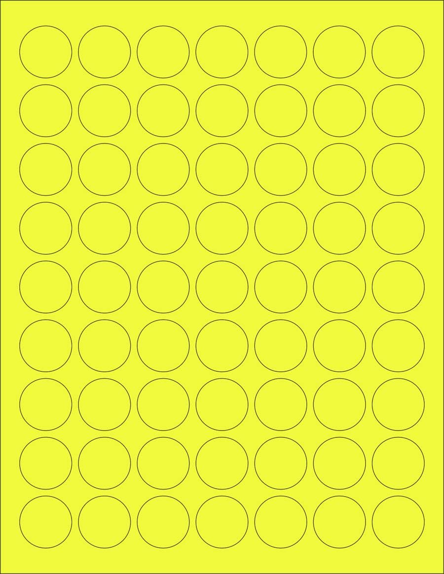 Neon Color High Light Fluorescent Labels for Laser & Inkjet