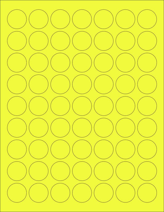 Neon Color High Light Fluorescent Labels for Laser & Inkjet